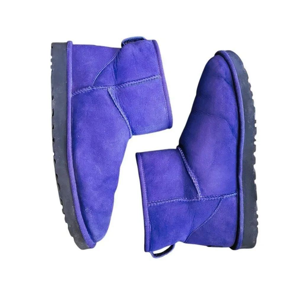 UGG Boots Women's 12 Violet Purple Classic Mini Suede Sheepskin Warm Cozy
